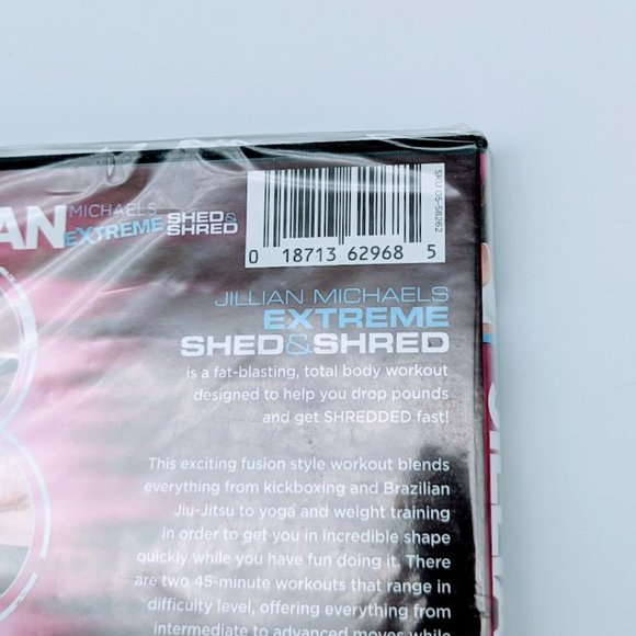 Jillian Michaels Extreme Shred & Shred Workout Exercise DVD Gaiam New Sealed - Picture 5 of 7